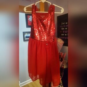 George Kids Sparkling Red Dress Perfect For The Holidays XS 4-5T